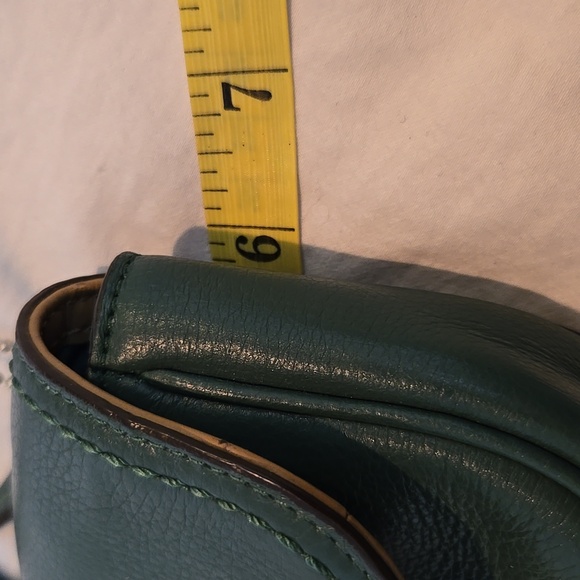 Coach Turn Lock Mini Crossbody Hunter Green Blue Tag Excellent Condition - Picture 10 of 13